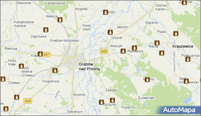 mapa Palaty, Palaty na mapie Targeo