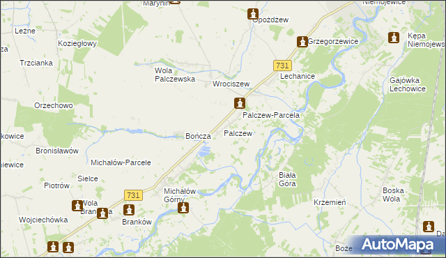 mapa Palczew, Palczew na mapie Targeo