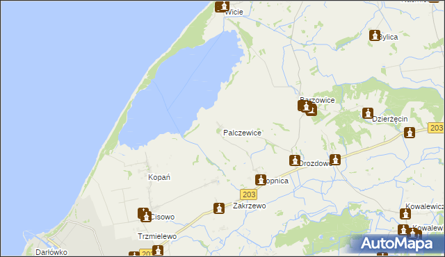 mapa Palczewice, Palczewice na mapie Targeo