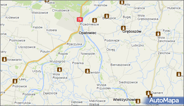 mapa Pałuszyce, Pałuszyce na mapie Targeo