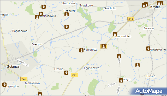 mapa Panigródz, Panigródz na mapie Targeo