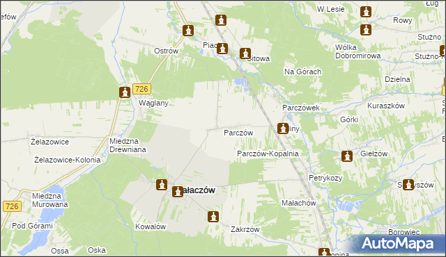 mapa Parczów, Parczów na mapie Targeo