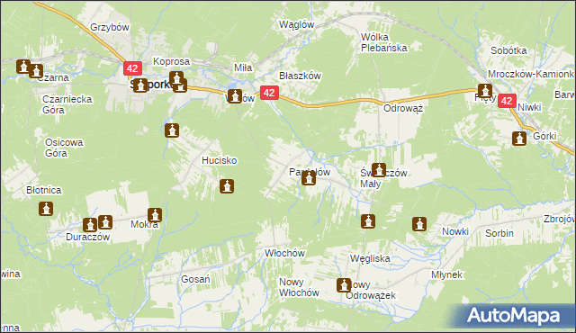 mapa Pardołów, Pardołów na mapie Targeo