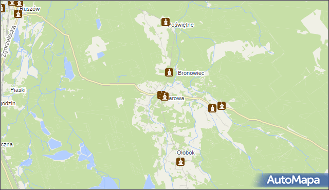 mapa Parowa gmina Osiecznica, Parowa gmina Osiecznica na mapie Targeo