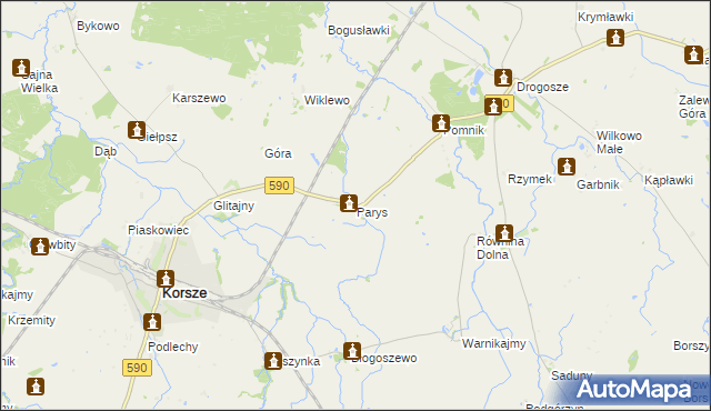 mapa Parys, Parys na mapie Targeo