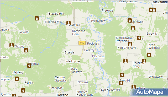 mapa Paskrzyn, Paskrzyn na mapie Targeo