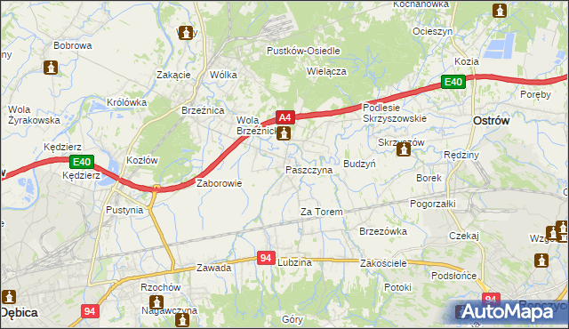 mapa Paszczyna, Paszczyna na mapie Targeo