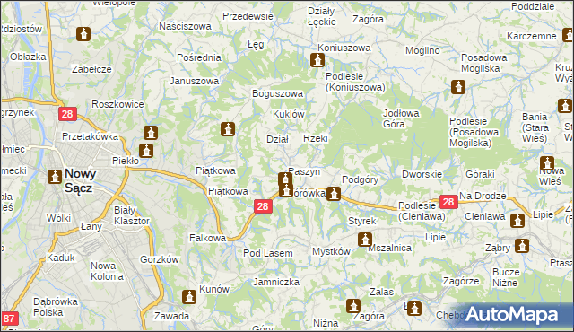 mapa Paszyn, Paszyn na mapie Targeo