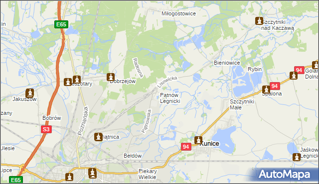 mapa Pątnów Legnicki, Pątnów Legnicki na mapie Targeo