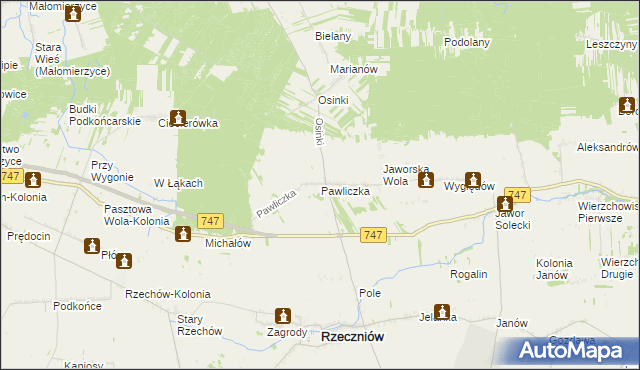 mapa Pawliczka, Pawliczka na mapie Targeo