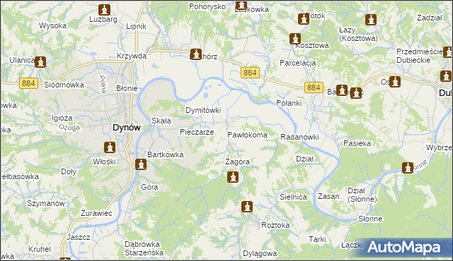 mapa Pawłokoma, Pawłokoma na mapie Targeo