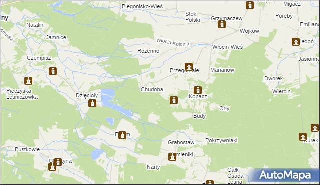 mapa Pęczek, Pęczek na mapie Targeo