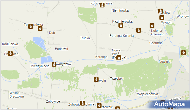 mapa Perespa, Perespa na mapie Targeo