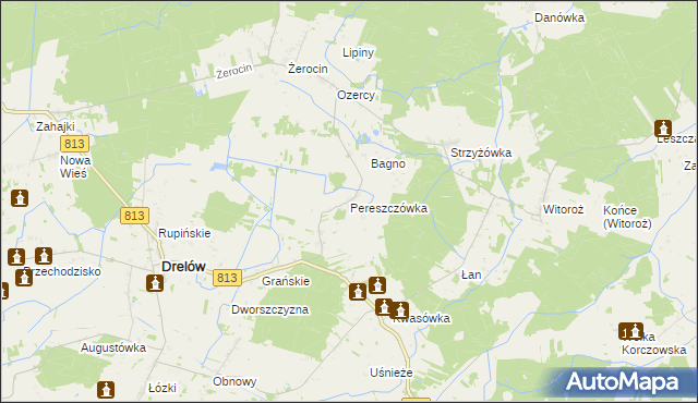 mapa Pereszczówka, Pereszczówka na mapie Targeo