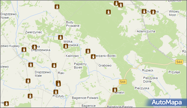 mapa Perzanki-Borek, Perzanki-Borek na mapie Targeo