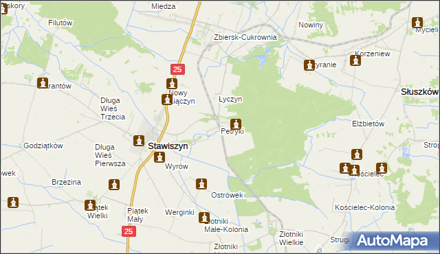 mapa Petryki, Petryki na mapie Targeo