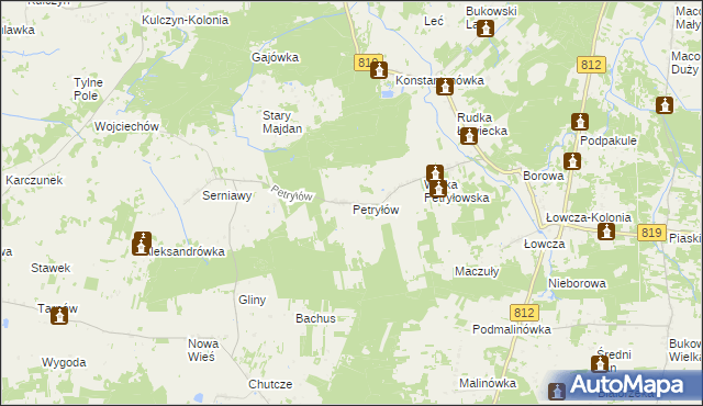 mapa Petryłów, Petryłów na mapie Targeo