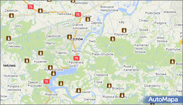 mapa Piaski-Drużków, Piaski-Drużków na mapie Targeo
