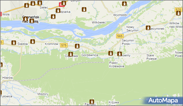 mapa Piaski Duchowne, Piaski Duchowne na mapie Targeo