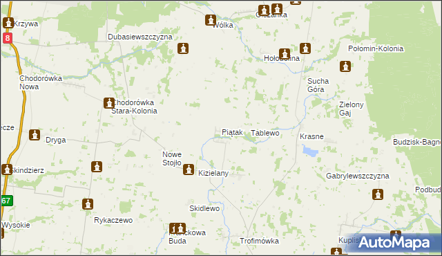 mapa Piątak, Piątak na mapie Targeo