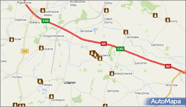 mapa Pichorowice, Pichorowice na mapie Targeo