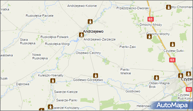 mapa Pieńki-Sobótki, Pieńki-Sobótki na mapie Targeo