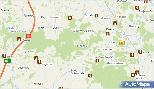 mapa Pieńpole, Pieńpole na mapie Targeo