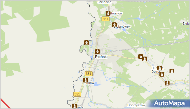 mapa Pieńsk, Pieńsk na mapie Targeo