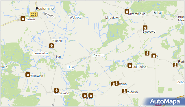 mapa Pieszcz, Pieszcz na mapie Targeo