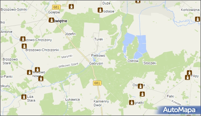 mapa Pietkowo Drugie, Pietkowo Drugie na mapie Targeo