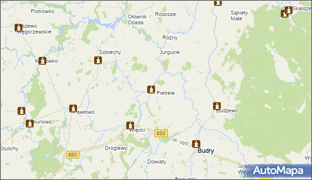 mapa Pietrele, Pietrele na mapie Targeo