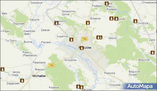 mapa Pińczów, Pińczów na mapie Targeo