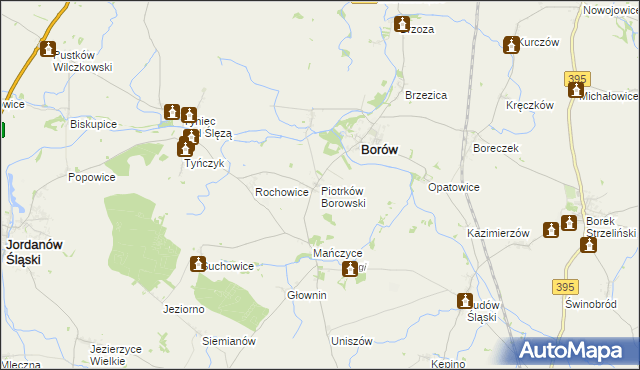 mapa Piotrków Borowski, Piotrków Borowski na mapie Targeo