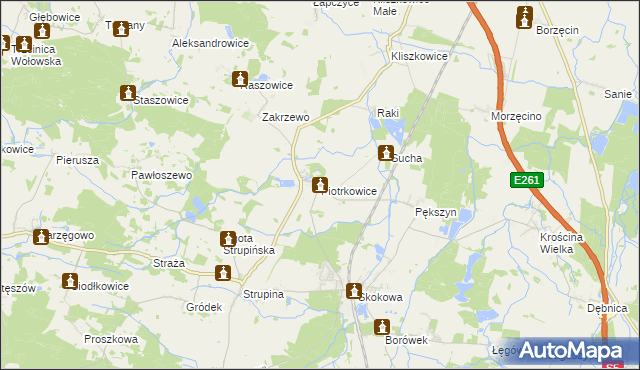 mapa Piotrkowice gmina Prusice, Piotrkowice gmina Prusice na mapie Targeo