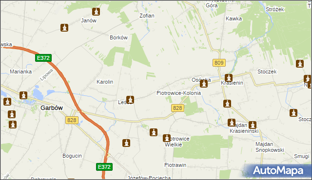 mapa Piotrowice-Kolonia, Piotrowice-Kolonia na mapie Targeo