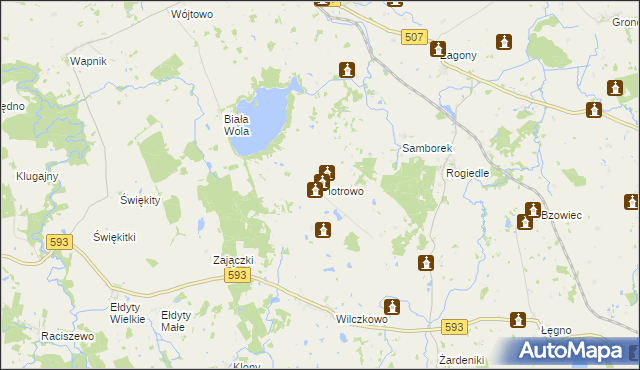 mapa Piotrowo gmina Lubomino, Piotrowo gmina Lubomino na mapie Targeo