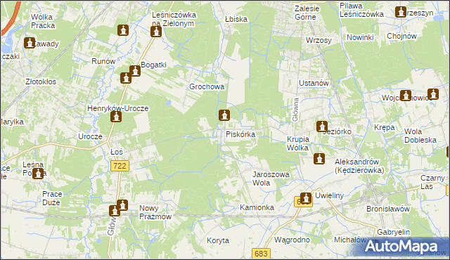 mapa Piskórka, Piskórka na mapie Targeo