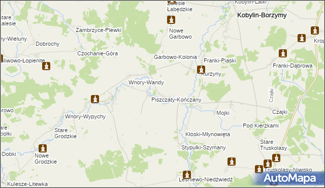 mapa Piszczaty-Piotrowięta, Piszczaty-Piotrowięta na mapie Targeo