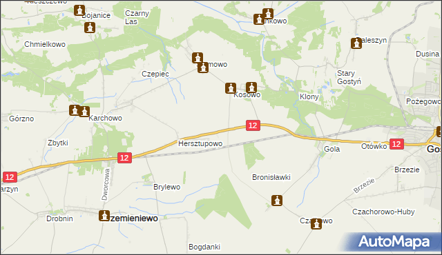 mapa Płaczkowo gmina Gostyń, Płaczkowo gmina Gostyń na mapie Targeo