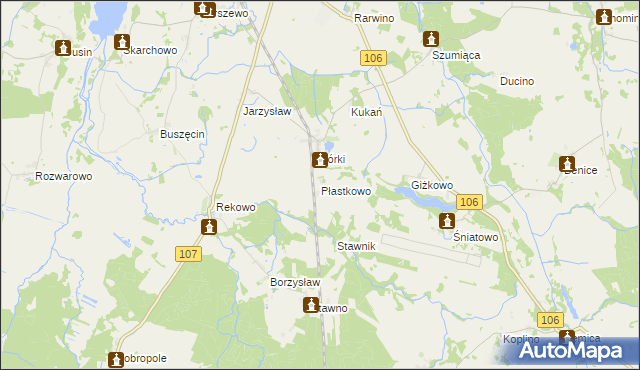 mapa Płastkowo, Płastkowo na mapie Targeo