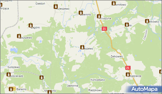 mapa Płaszewo, Płaszewo na mapie Targeo