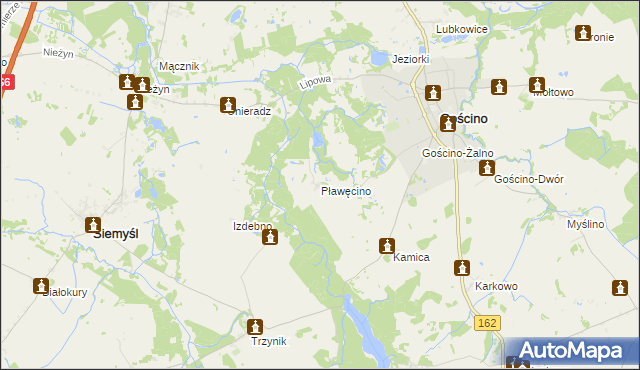 mapa Pławęcino, Pławęcino na mapie Targeo