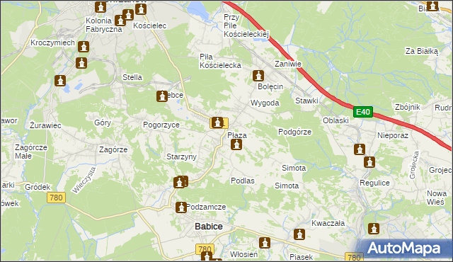 mapa Płaza, Płaza na mapie Targeo