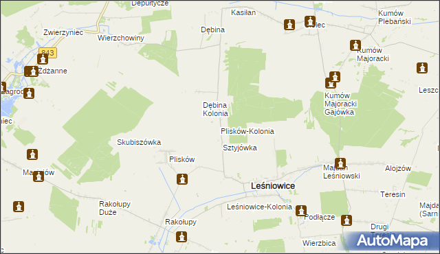 mapa Plisków-Kolonia, Plisków-Kolonia na mapie Targeo