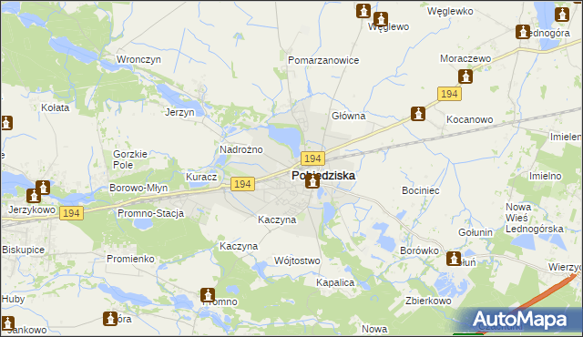 mapa Pobiedziska, Pobiedziska na mapie Targeo