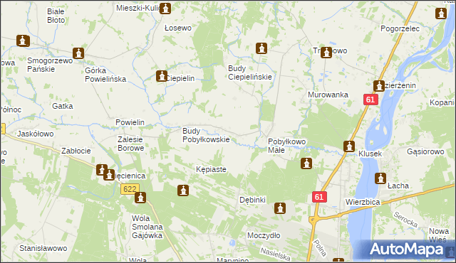 mapa Pobyłkowo Duże, Pobyłkowo Duże na mapie Targeo