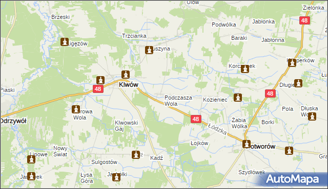 mapa Podczasza Wola, Podczasza Wola na mapie Targeo