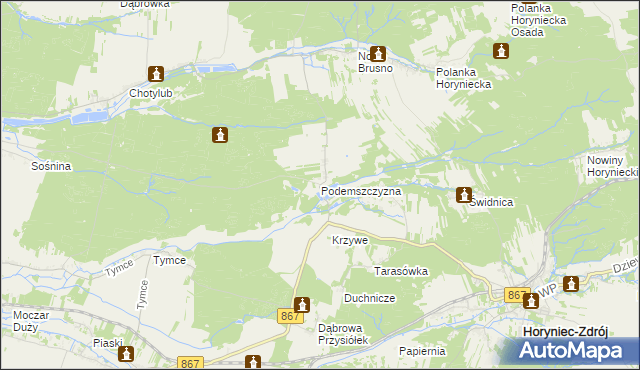 mapa Podemszczyzna, Podemszczyzna na mapie Targeo