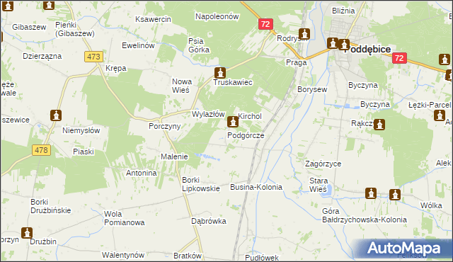 mapa Podgórcze, Podgórcze na mapie Targeo