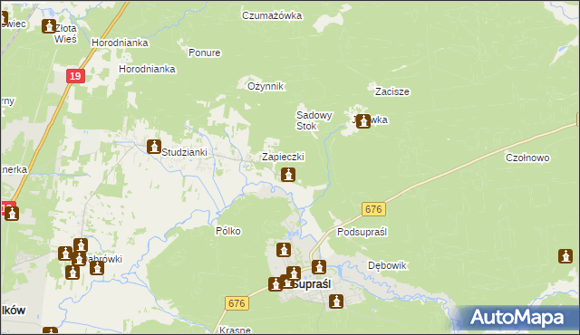 mapa Podjałówka, Podjałówka na mapie Targeo